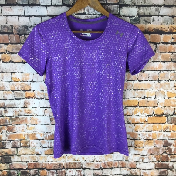 Under Armour Fitted Purple Short Sleeve Tee (M) - Picture 1 of 5